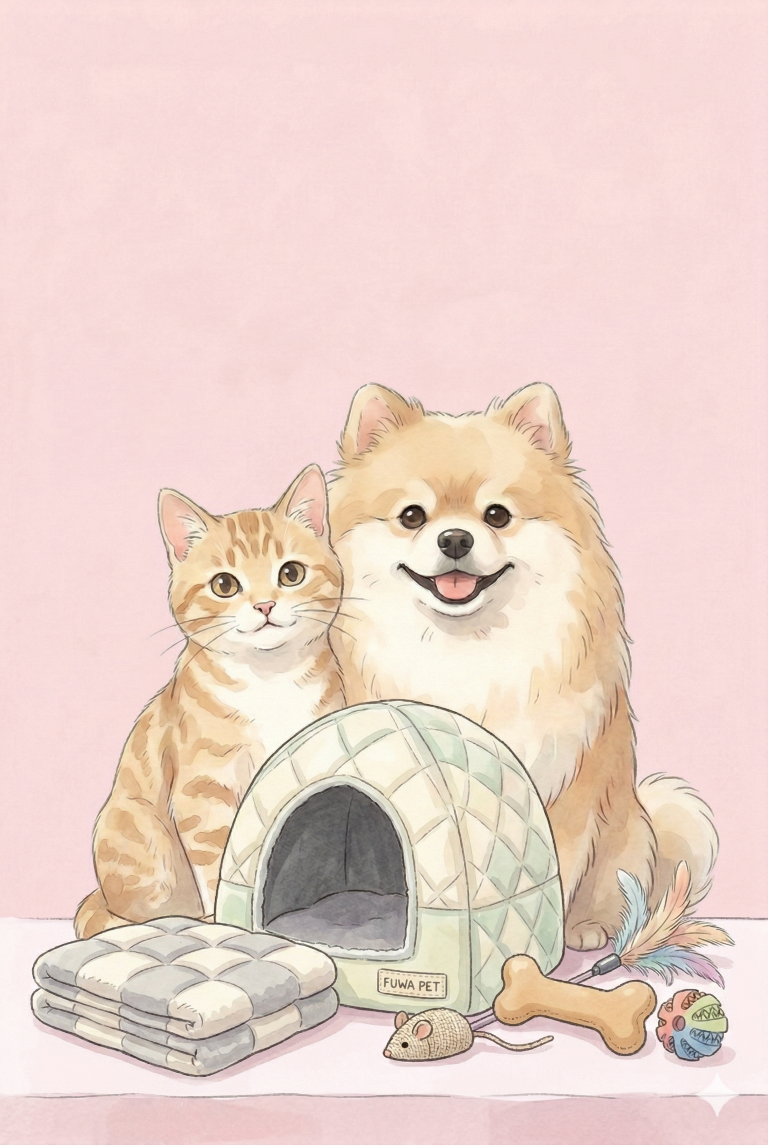 Indoor cat play and comfort essentials including tunnel bed, rolling toy, laser toy and window hammock