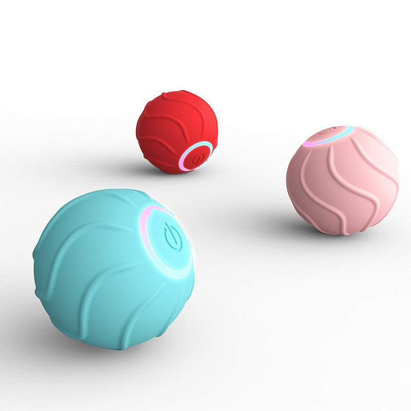 Automatic rolling cat toy ball for indoor chase and pounce play