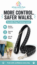 Durable dog training leash with matching bowtie, secure clip, comfortable handle, and XS to XL size options for safer daily walks and better control