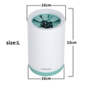 Portable pet paw cleaner cup with soft silicone bristles for muddy dog paws - Green - Size: L