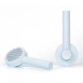 Self-cleaning pet brush for removing loose dog and cat fur during home grooming - Blue