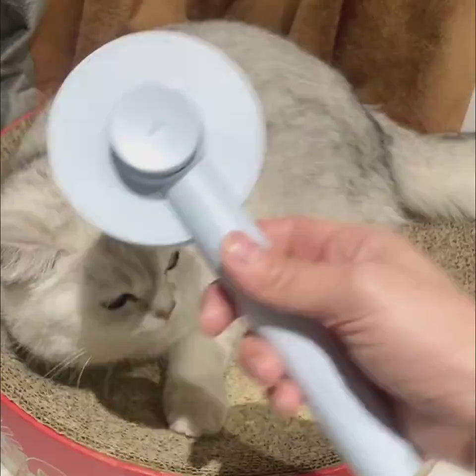 Self-cleaning pet brush for removing loose dog and cat fur during home grooming - Showcase 2